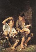 MURILLO, Bartolome Esteban, Boys Eating Fruit (Grape and Melon Eaters) sg